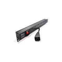 LMS 1U 6 Way Horizontal 13A Switched 19" PDU / Power Bar > IEC20 Plug (Rackmount)