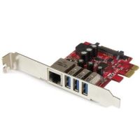 StarTech 3-Port PCI Express USB 3.0 Card + Gigabit Ethernet