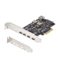 StarTech.com 5-Port USB PCIe Card, USB 3.2 10Gbps, PCI Express Card with 4x USB-C Ports, 1x USB-A In