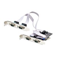 StarTech.com 4-Port Serial PCIe Card, Quad-Port PCI Express to RS232/RS422/RS485 (DB9) Serial Card, Low-Profile Bracket Incl., 16C1050 UART, Windows/Linux, TAA Compliant - Level-4 ESD Protection