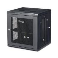 StarTech 12U 19" Wall Mount Network Cabinet - 16" Deep Hinged Locking IT Network Switch Depth Enclosure - Vented Computer Equipment Data Rack w/Shelf & Flexible Side Panels - Assembled