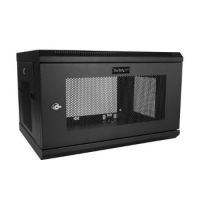 StarTech 2 Post 6U 19" Wall Mount Network Cabinet - 15" Deep Locking IT Switch Depth Enclosure - Vented Computer/Electronics Equipment Data Rack w/Shelf & Hook & Loop Tape /Assembled