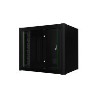 Lanview RWM09U45BL rack cabinet 9U Wall mounted rack Black