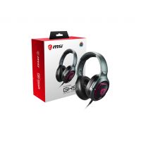 MSI IMMERSE GH50 7.1 Virtual Surround Sound RGB Gaming Headset 'Black with Ambient Dragon Logo, RGB 