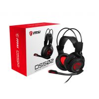 MSI DS502 7.1 Virtual Surround Sound Gaming Headset 'Black with Ambient Dragon Logo, Wired USB conne