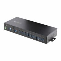 StarTech.com 16-Port Industrial USB 5Gbps Hub with Power Adapter, Metal Enclosure, Mountable, ESD Pr