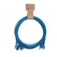 Cablenet 1m Cat6 RJ45 Blue U/UTP LSOH 30AWG Slim Snagless Booted Patch Lead (PK10)