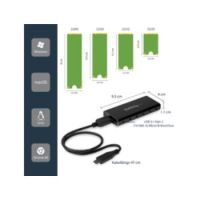 StarTech M.2 SSD Enclosure M.2 SATA SSDs - USB 3.1 (10Gbps) with USB-C Cable
