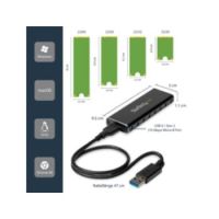 StarTech M.2 SSD Enclosure M.2 SATA SSDs - USB 3.0 (5Gbps) with UASP