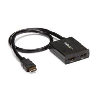 StarTech 4K HDMI 2-Port Video Splitter 1x2 HDMI Splitter Powered by USB or Power Adapter 4K 30Hz