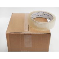 AP Box 144 Clear BOPP Stationery Tape 25mm 66m 35mu TCB256635