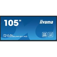 iiyama TE10518UWI-B1AG Signage Display Digital A-board 2.67 m (105") LED Wi-Fi 450 cd/m² 5K Ultra HD Black Touchscreen Built-in processor Android 24/7