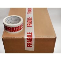 AP Box 72 Printed BOPP Tape FRAGILE 48mm 66m 38mu Red/ Wht TFB486638