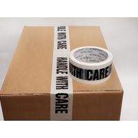 AP Box 72 Printed BOPP Tape HANDLE WITH CARE 48mm 66m 38mu Blk/ Wht THB486638