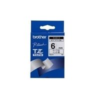Brother Black on White Gloss Laminated Tape, 6mm label-making tape TZ