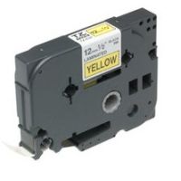 Brother Gloss Laminated Labelling Tape - 12mm, Black/Yellow label-making tape TZ