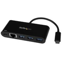 StarTech USB-C to Ethernet Adapter with 3-Port USB 3.0 Hub and Power Delivery