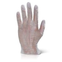 BEESWIFT Vinyl Disposable Powder Free Gloves Clear Large Pack of 100 - Pack of 1000