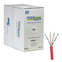 Cablenet Cat5e Red U/UTP LSOH 24AWG Solid CPR Dca Cable 305m Reelex Box