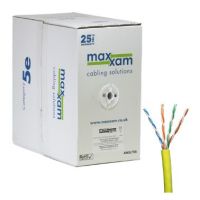 Cablenet Cat5e Yellow U/UTP LSOH 24AWG Solid CPR Dca Cable 305m Reelex Box