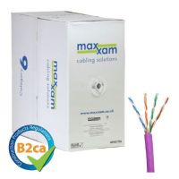 Cablenet Cat6 Violet U/UTP LSOH 23AWG Solid CPR B2ca Cable 305m Reel in Box