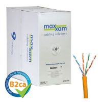 Cablenet Cat6 Orange U/UTP LSOH 24AWG Solid CPR B2ca Cable 305m Reel in Box