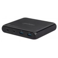 Charging Station, 2x USB-C and 2x USB-A Ports, USB-C Outputs: 1x 60W and 1x 3