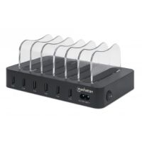 Charging Station, 6x USB-A Ports, Outputs: 6x 2.4A, Smart IC, LED Indicator L