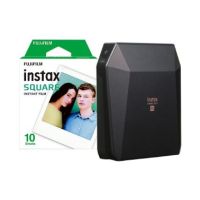 Fujifilm Instax SP-3 Share Square Wireless Photo Printer including 20 Film Pack - Black