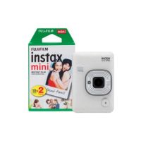 Fujifilm Instax Mini LiPlay Hybrid Instant Camera (20 Shots) - Stone White