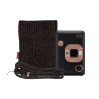 Fujifilm Instax Mini LiPlay Hybrid Instant Camera with FREE Pouch & Neck Strap - Elegant Black