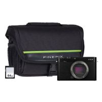 Fujifilm X-E4 Mirrorless Camera with 64GB SD Card & System Bag - Black, Body Only