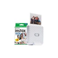 Fujifilm Instax Link Wide Printer with 20 Shot Pack - Ash White