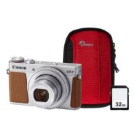 Canon PowerShot G9X Mark II Camera Kit inc 32GB SD Card & Case - Silver