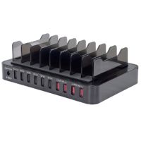 Charging Station, 10x USB-A Ports, Outputs: 1x 2.4A (QC 2.0)