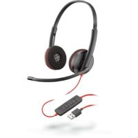 POLY Blackwire C3220 Headset Head-band USB Type-A Black, Red