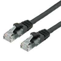 Value UTP Cable Cat.6, halogen-free, black, 2m