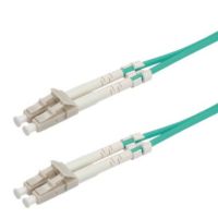 Value Fibre Optic Jumper Cable, 50/125µm, LC/LC, OM3, turquoise 1 m