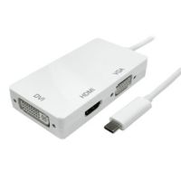 Cablenet 15cm USB 3.1c - HDMI, DVI and VGA Adaptor