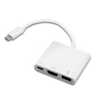 Cablenet 20cm USB 3.1c Male - HDMI 1.4b USB 3.1c, USB 3.0 Type A Active Adaptor