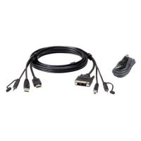 ATEN HDMI to DVI-D USB USB KVM Cable with Audio; 1,8M USB HDMI to DVI-D Secure KVM