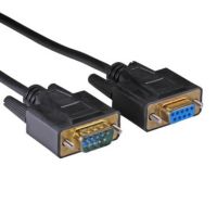 Cablenet 10m RS232 Serial DB9 Male - Female All Lines Black PVC Cable