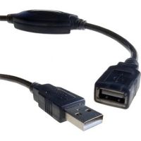 Cablenet 5m USB 2.0 Type A Male - Type A Female Active Black Repeater Cable