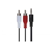 Maplin 3.5mm Aux Stereo 3 Pole Jack Plug to Twin RCA Phono Cable 3m Black