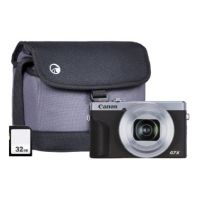 Canon PowerShot G7X MK III Silver Camera inc Additional NB13L Battery 32GB SD Bag