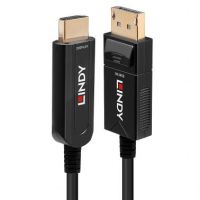 Lindy 10m Fibre Optic Hybrid DP 1.2 to HDMI 18G Cable