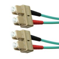 Cablenet 10m OM3 50/125 SC-SC Duplex Aqua LSOH Fibre Patch Lead