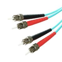 Cablenet 3m OM3 50/125 ST-ST Duplex Aqua LSOH Fibre Patch Lead