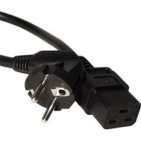 Cablenet 2.5m Right Angle Schuko - IEC C19 Black PVC 1.5mm Power Leads