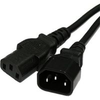 Cablenet 2m IEC C14 - IEC C13 H05Z1Z1-F Black LSOH 0.75mm Power Lead